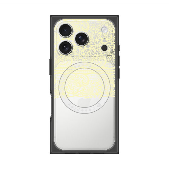 プレミアムスクエアケース with MagSafe［ LANVIN en Bleu - Lace - Yellow ］