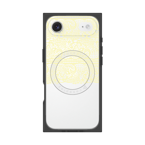 プレミアムスクエアケース with MagSafe［ LANVIN en Bleu - Lace - Yellow ］
