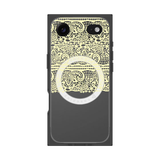 プレミアムスクエアケース with MagSafe［ LANVIN en Bleu - Lace - Yellow ］