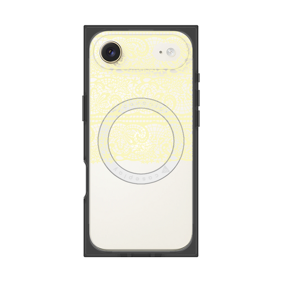 プレミアムスクエアケース with MagSafe［ LANVIN en Bleu - Lace - Yellow ］