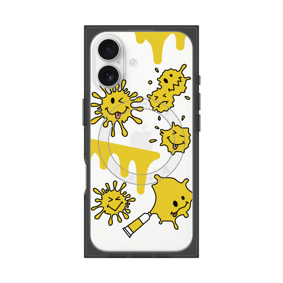 プレミアムスクエアケース with MagSafe［ PAINTING SMILE Yellow ］