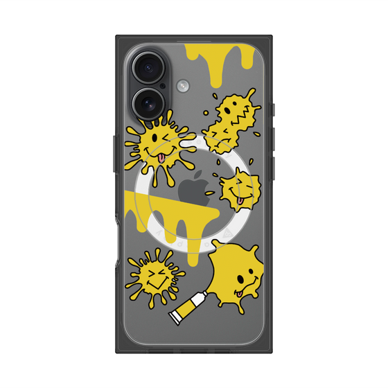 プレミアムスクエアケース with MagSafe［ PAINTING SMILE Yellow ］