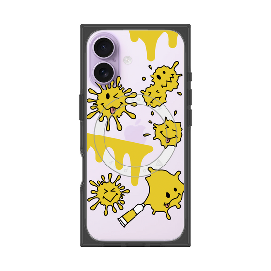 プレミアムスクエアケース with MagSafe［ PAINTING SMILE Yellow ］
