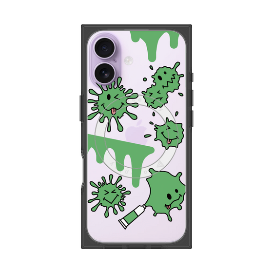プレミアムスクエアケース with MagSafe［ PAINTING SMILE Green ］
