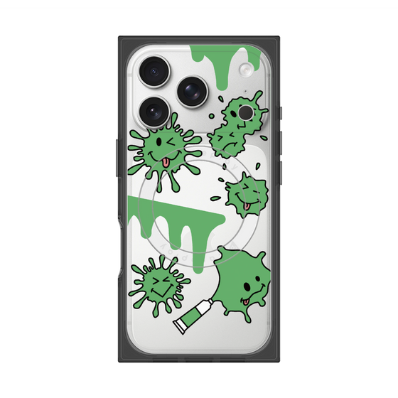 プレミアムスクエアケース with MagSafe［ PAINTING SMILE Green ］