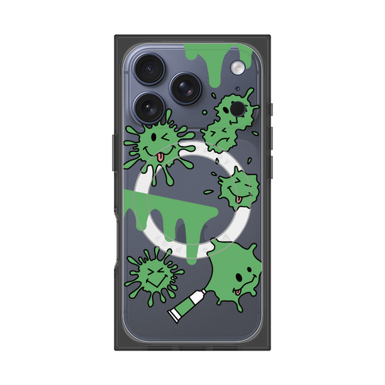 プレミアムスクエアケース with MagSafe［ PAINTING SMILE Green ］