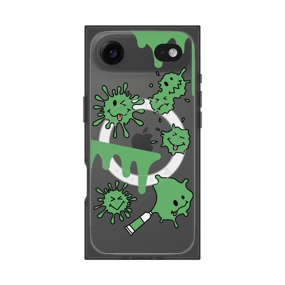 プレミアムスクエアケース with MagSafe［ PAINTING SMILE Green ］