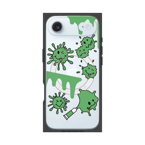 プレミアムスクエアケース with MagSafe［ PAINTING SMILE Green ］