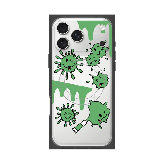 プレミアムスクエアケース with MagSafe［ PAINTING SMILE Green ］