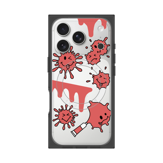プレミアムスクエアケース with MagSafe［ PAINTING SMILE Red ］