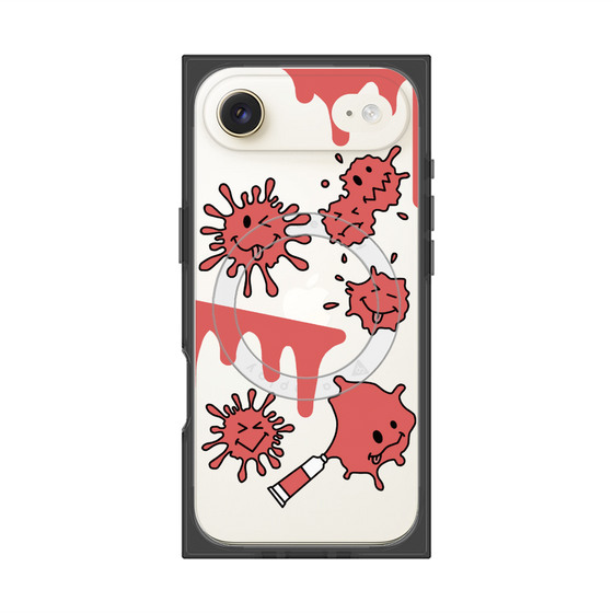 プレミアムスクエアケース with MagSafe［ PAINTING SMILE Red ］