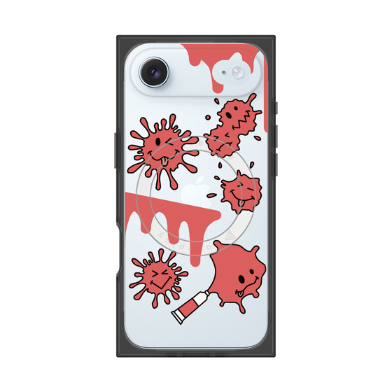 プレミアムスクエアケース with MagSafe［ PAINTING SMILE Red ］