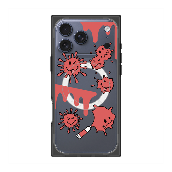 プレミアムスクエアケース with MagSafe［ PAINTING SMILE Red ］