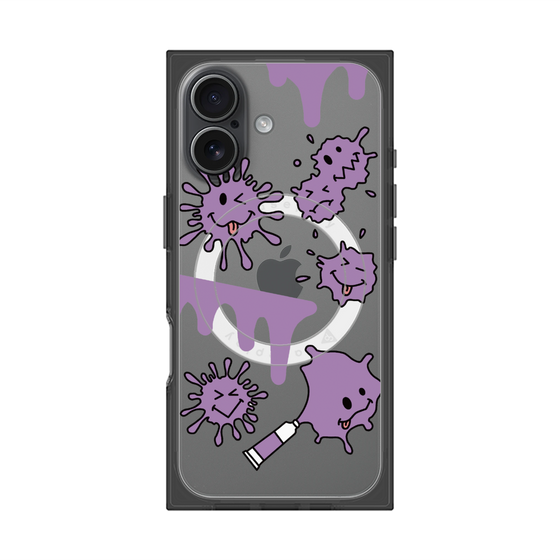 プレミアムスクエアケース with MagSafe［ PAINTING SMILE Purple ］
