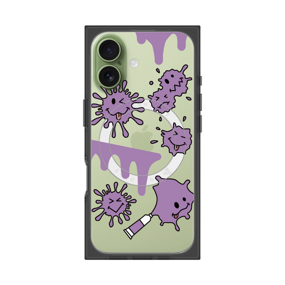 プレミアムスクエアケース with MagSafe［ PAINTING SMILE Purple ］