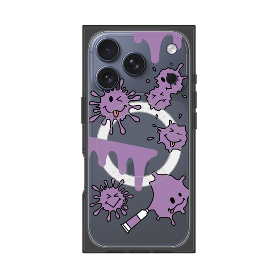 プレミアムスクエアケース with MagSafe［ PAINTING SMILE Purple ］
