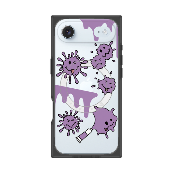 プレミアムスクエアケース with MagSafe［ PAINTING SMILE Purple ］