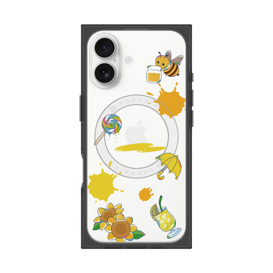 プレミアムスクエアケース with MagSafe［ DRAWING PAPER Yellow ］