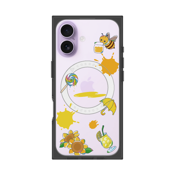プレミアムスクエアケース with MagSafe［ DRAWING PAPER Yellow ］