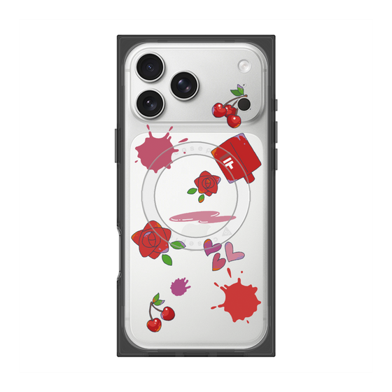 プレミアムスクエアケース with MagSafe［ DRAWING PAPER Red ］