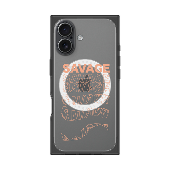 プレミアムスクエアケース with MagSafe［ SAVAGE Orange ］