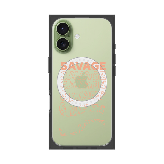 プレミアムスクエアケース with MagSafe［ SAVAGE Orange ］