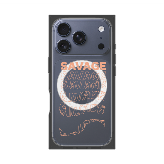 プレミアムスクエアケース with MagSafe［ SAVAGE Orange ］