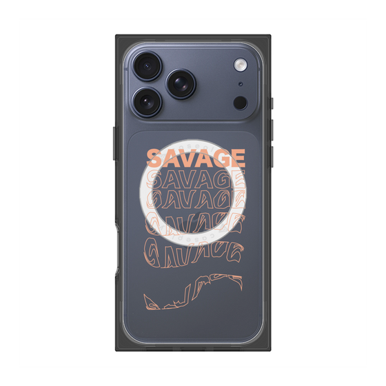 プレミアムスクエアケース with MagSafe［ SAVAGE Orange ］