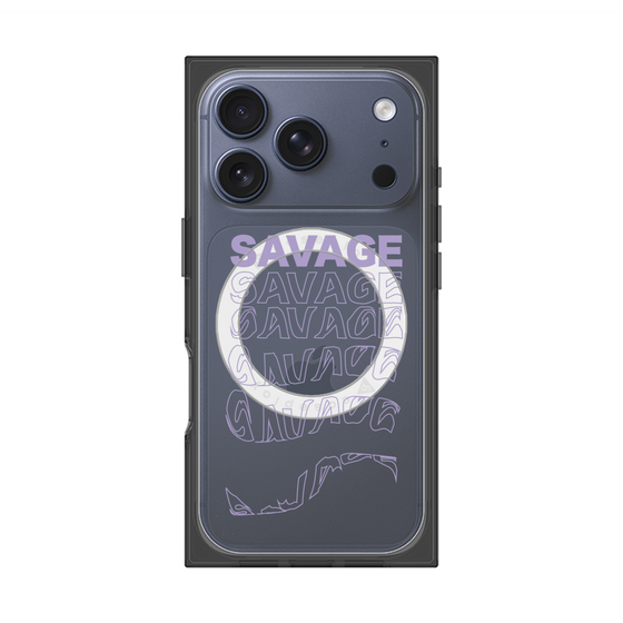 プレミアムスクエアケース with MagSafe［ SAVAGE Purple ］