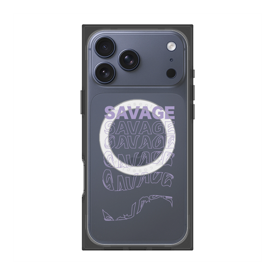 プレミアムスクエアケース with MagSafe［ SAVAGE Purple ］