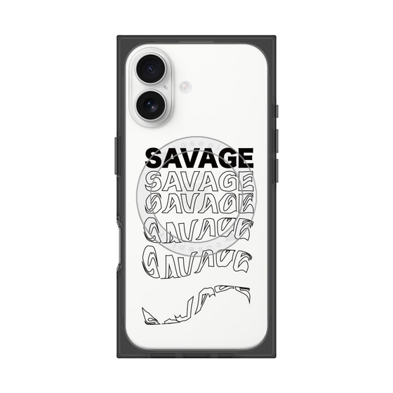 プレミアムスクエアケース with MagSafe［ SAVAGE Black ］
