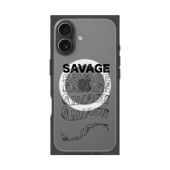 プレミアムスクエアケース with MagSafe［ SAVAGE Black ］