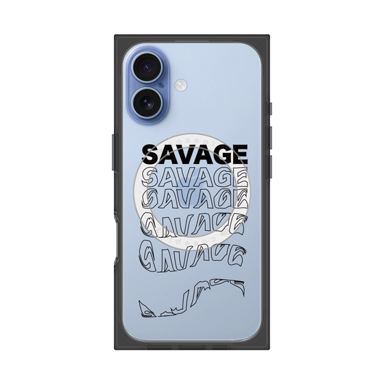 プレミアムスクエアケース with MagSafe［ SAVAGE Black ］