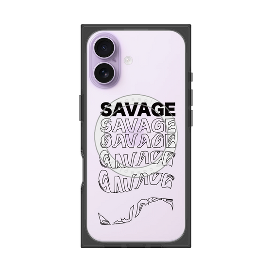 プレミアムスクエアケース with MagSafe［ SAVAGE Black ］