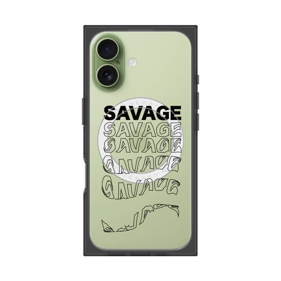 プレミアムスクエアケース with MagSafe［ SAVAGE Black ］