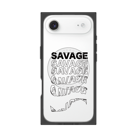 プレミアムスクエアケース with MagSafe［ SAVAGE Black ］