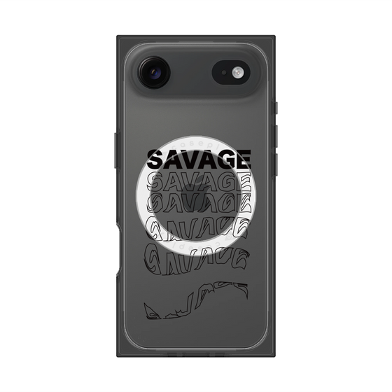プレミアムスクエアケース with MagSafe［ SAVAGE Black ］