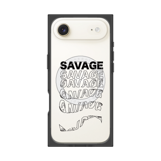 プレミアムスクエアケース with MagSafe［ SAVAGE Black ］