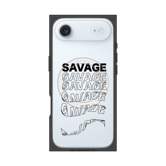 プレミアムスクエアケース with MagSafe［ SAVAGE Black ］