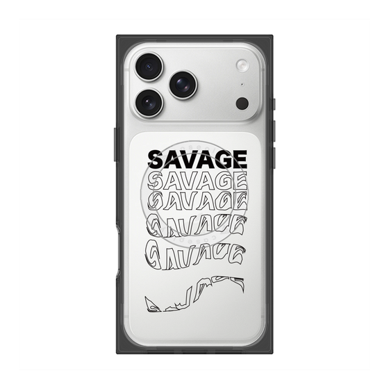 プレミアムスクエアケース with MagSafe［ SAVAGE Black ］