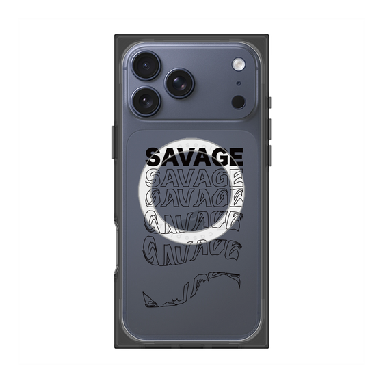 プレミアムスクエアケース with MagSafe［ SAVAGE Black ］