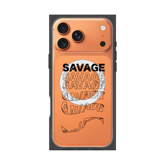 プレミアムスクエアケース with MagSafe［ SAVAGE Black ］