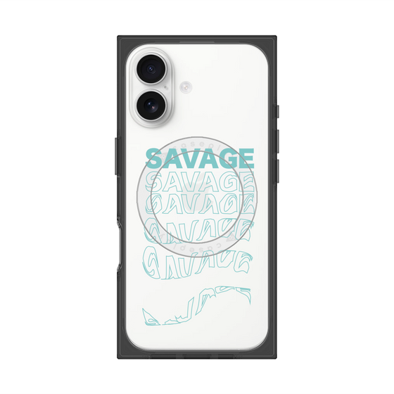 プレミアムスクエアケース with MagSafe［ SAVAGE Blue ］