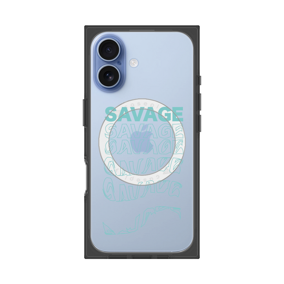 プレミアムスクエアケース with MagSafe［ SAVAGE Blue ］