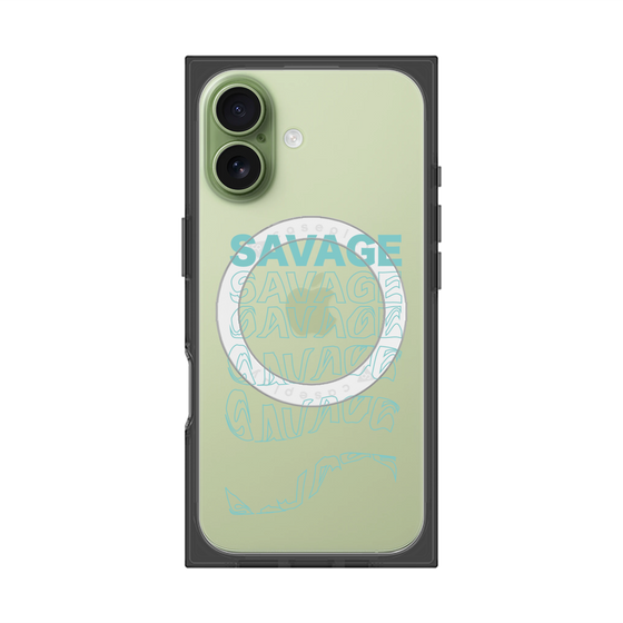 プレミアムスクエアケース with MagSafe［ SAVAGE Blue ］