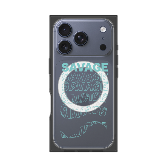 プレミアムスクエアケース with MagSafe［ SAVAGE Blue ］