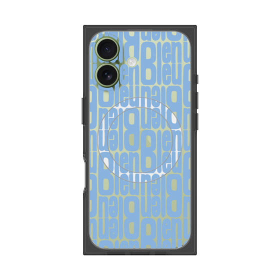 プレミアムスクエアケース with MagSafe［ LANVIN en Bleu - Logo Pattern - Blue ］