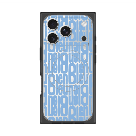 プレミアムスクエアケース with MagSafe［ LANVIN en Bleu - Logo Pattern - Blue ］
