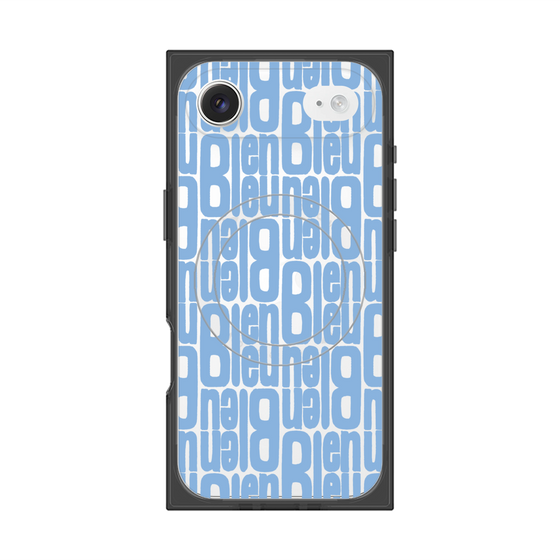 プレミアムスクエアケース with MagSafe［ LANVIN en Bleu - Logo Pattern - Blue ］