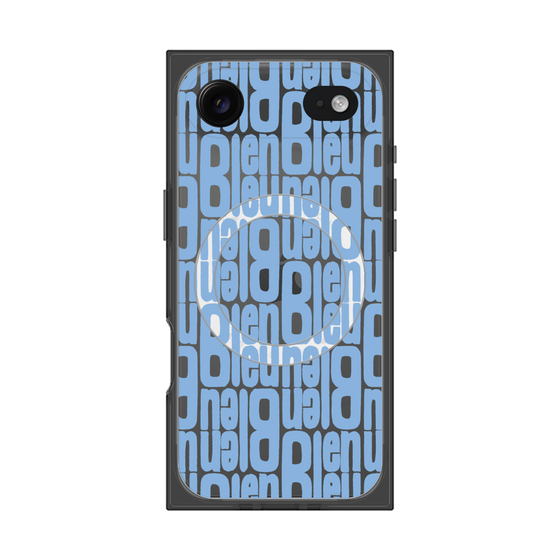 プレミアムスクエアケース with MagSafe［ LANVIN en Bleu - Logo Pattern - Blue ］